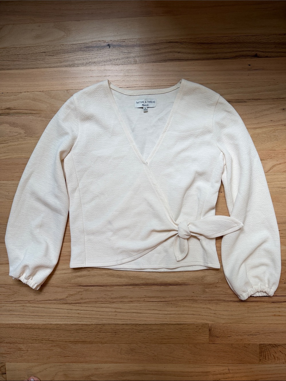 Madewell cream Tie-Front V-Neck Women's top